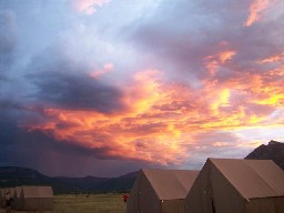 Sunset & Storm Clouds at Camping Headquarters